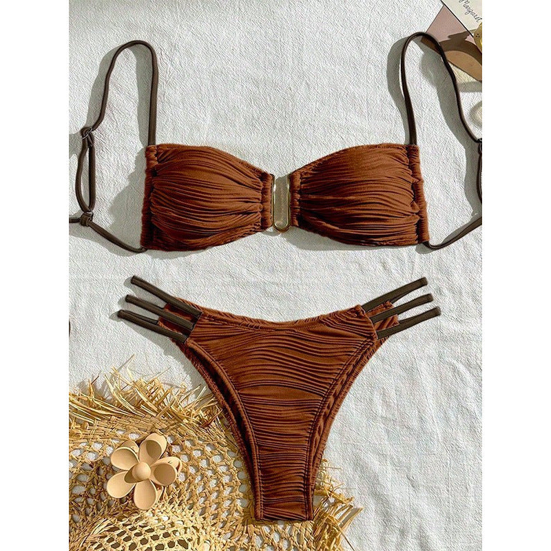 Damen Push-Up-Bikini mit Raffungen EB