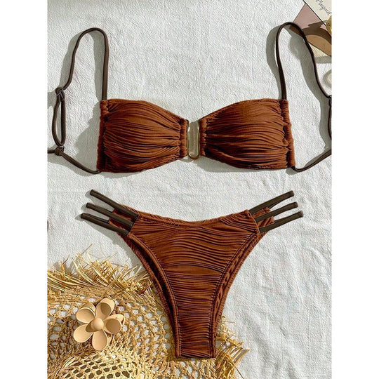 Damen Push-Up-Bikini mit Raffungen EB
