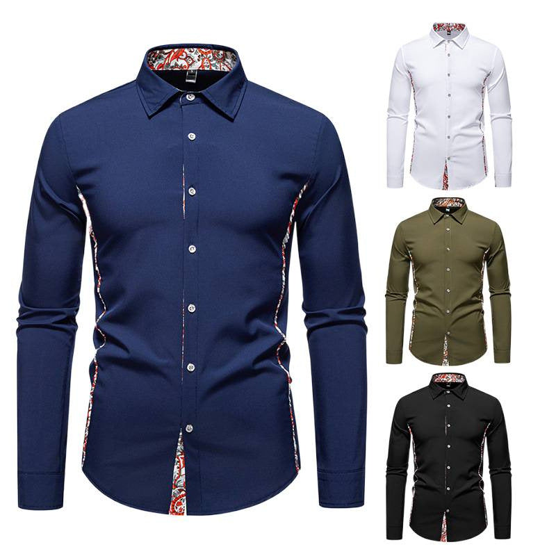 Herren Elegantes Hemd mit kreativem Floral-Muster und modernen Akzenten EB
