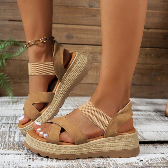 Damen Komfortable Sandalen mit verstellbaren Riemen und anatomischem Fußbett EB
