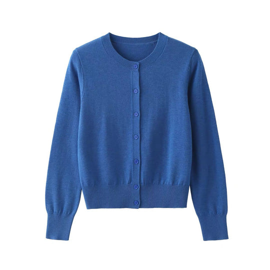 Damen Elegante Strickjacke mit feinen Knöpfen EB