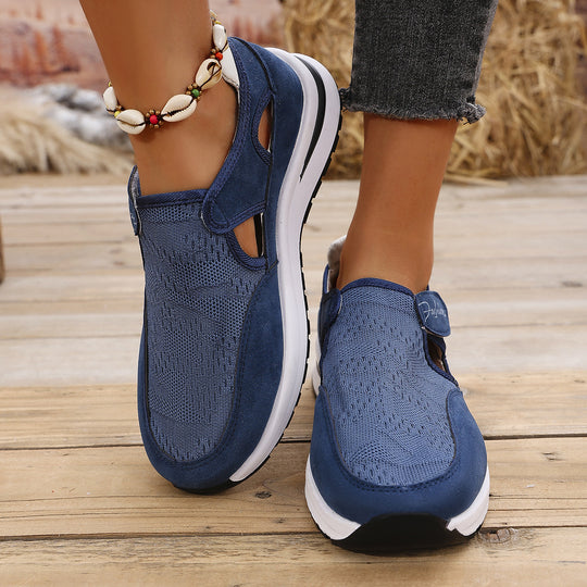 Damen Atmungsaktive Slip-On Sneakers mit flexiblem Gummizug EB