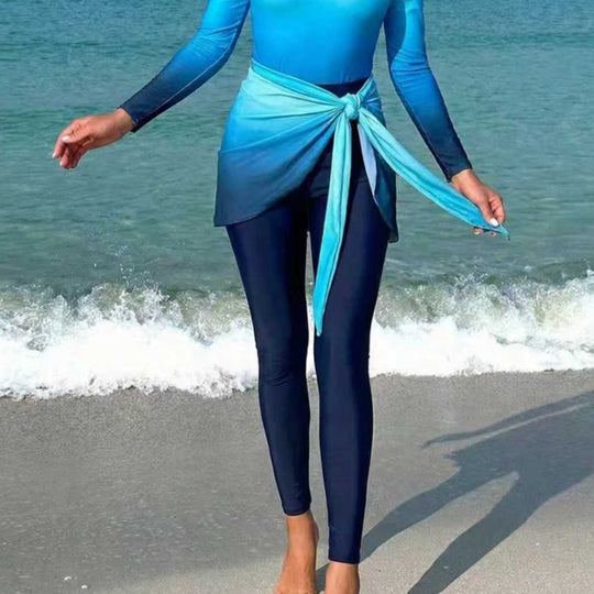 Damen Modischer Surfanzug mit eleganten Wickeldetails EB