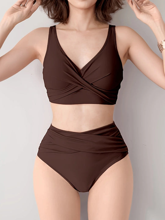 Damen Hochwertiges Wickel-Bikini-Set EB