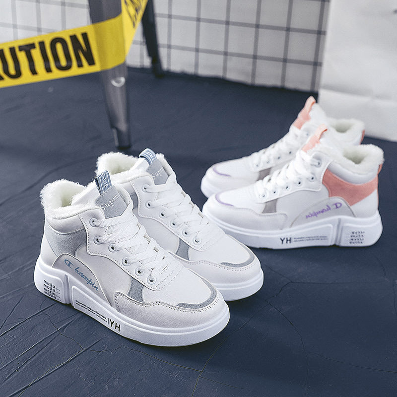 Damen hohe Sneaker mit warmem Innenfutter und rutschfester Sohle EB