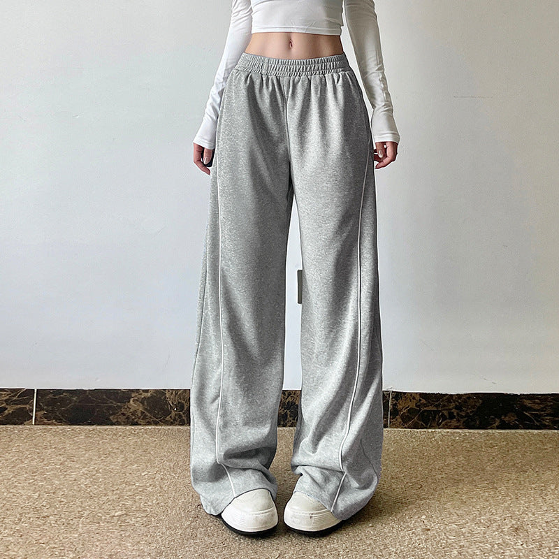 Damen Lässige Jogginghose mit weitem Schnitt und elastischem Bund EB