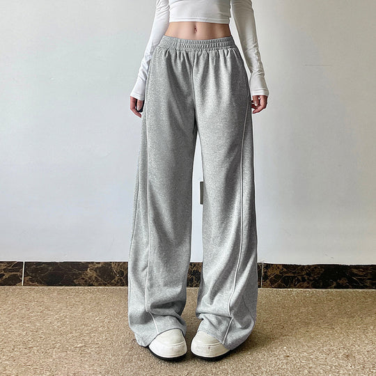 Damen Lässige Jogginghose mit weitem Schnitt und elastischem Bund EB