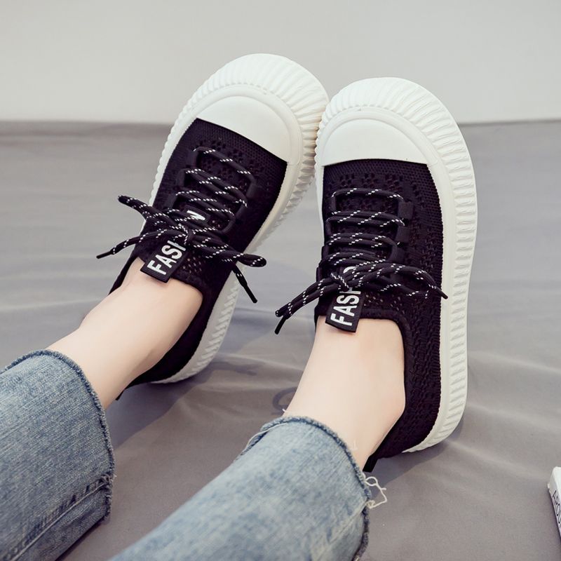 Damen modische und luftige Sneakers mit dicker Sohle EB