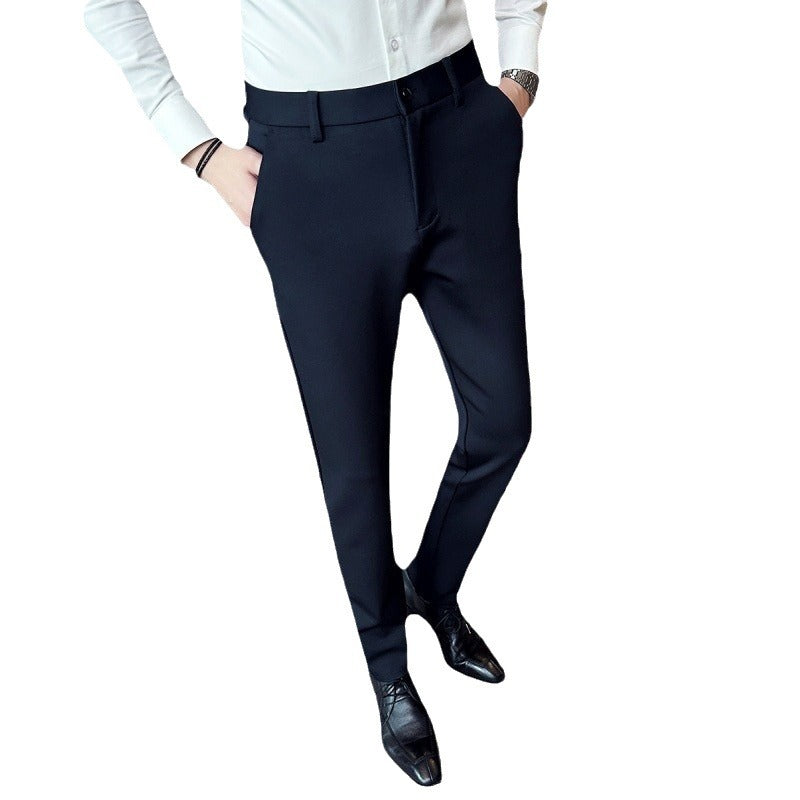 Herren elegante Anzughose aus leichtemStretchmaterial mit seitlichen Taschen EB