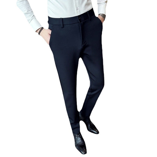 Herren elegante Anzughose aus leichtemStretchmaterial mit seitlichen Taschen EB