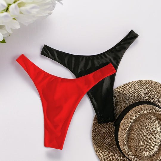 Damen Bikini-Hose mit hohem Beinausschnitt und elegantem Schnitt EB
