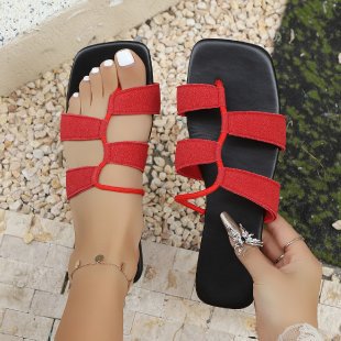 Damen modische Riemchen-Sandalen mit komfortabler Sohle EB