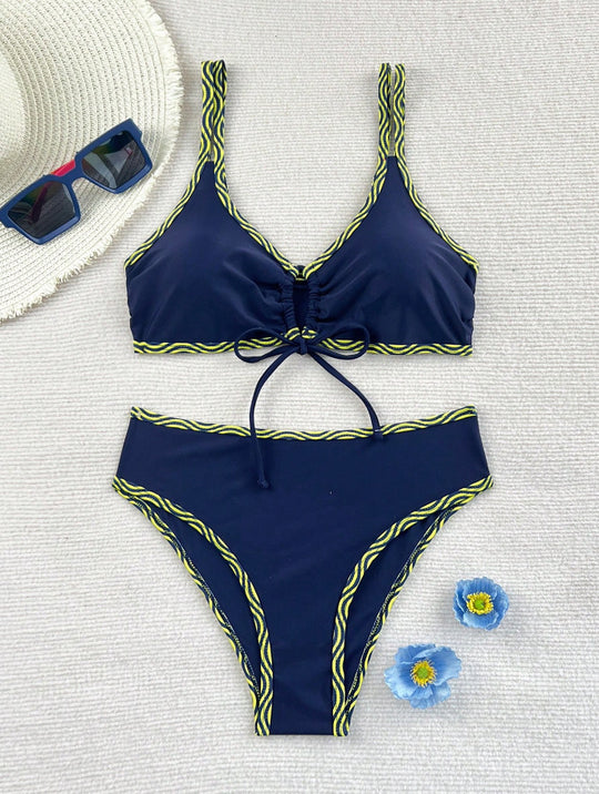 Damen Triangel-Bikini mit modischem Leopardenmuster EB
