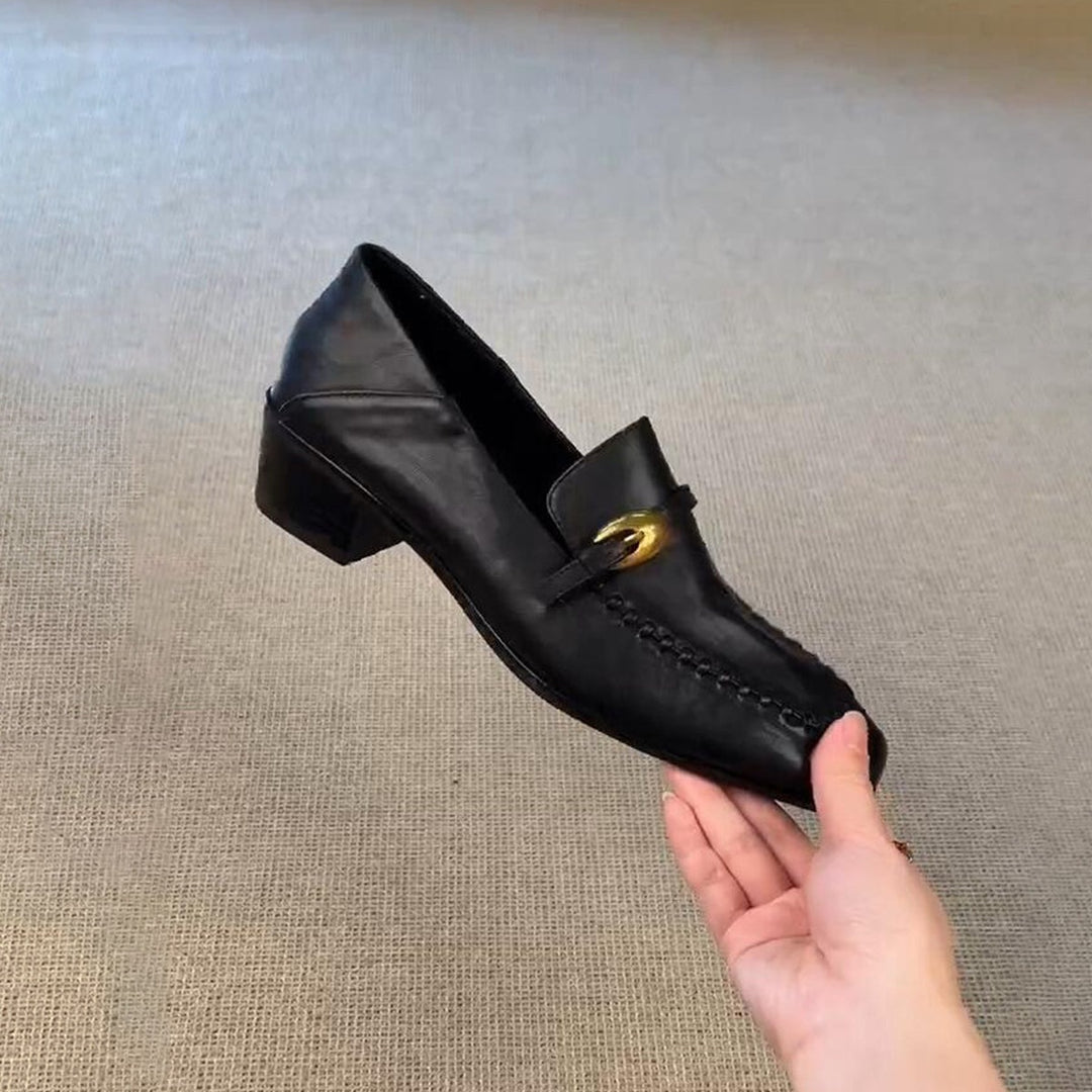 Damen Elegante Mokassins mit modischem Schnallenakzent EB