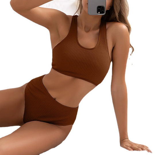 Damen Sport-Bikini Set mit hohem Bund und Racerback EB