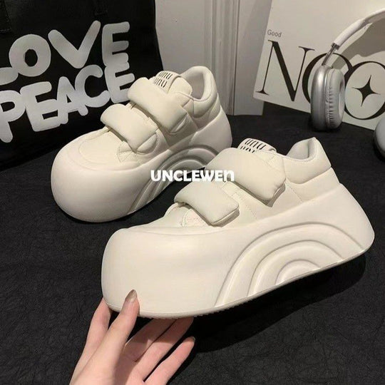 Damen Modische Chunky Sneakers mit verstellbarem Klettverschluss und ergonomischer Sohle EB