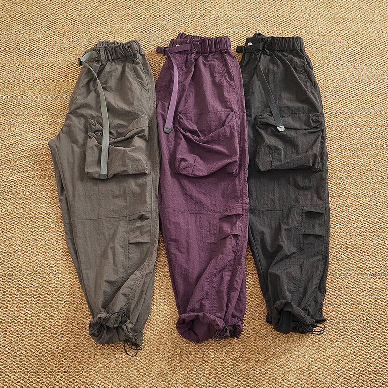 Damen Cargo-Hose mit elastischem Bund und multifunktionalen Taschen EB