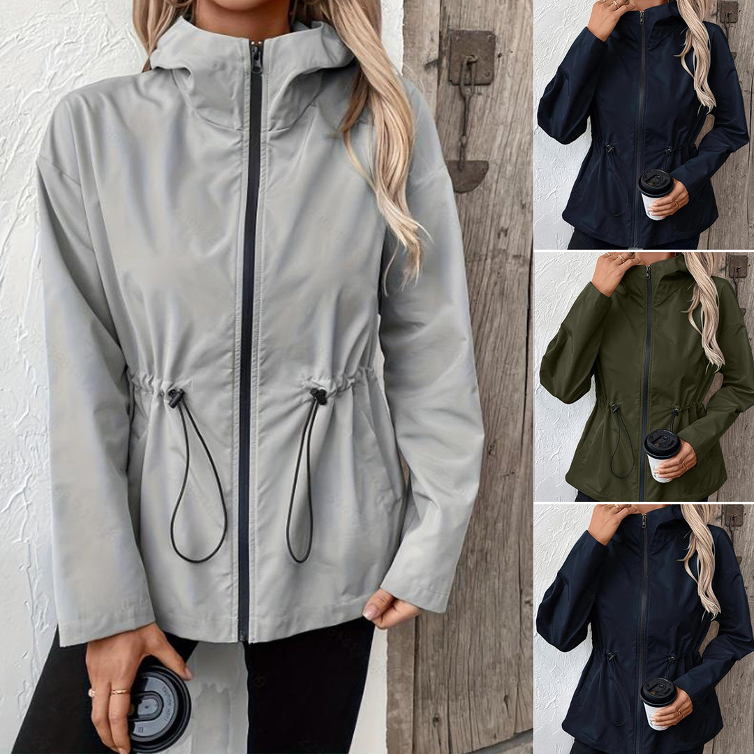 Damen knielange Funktionsjacke mit verstellbarem Bund EB