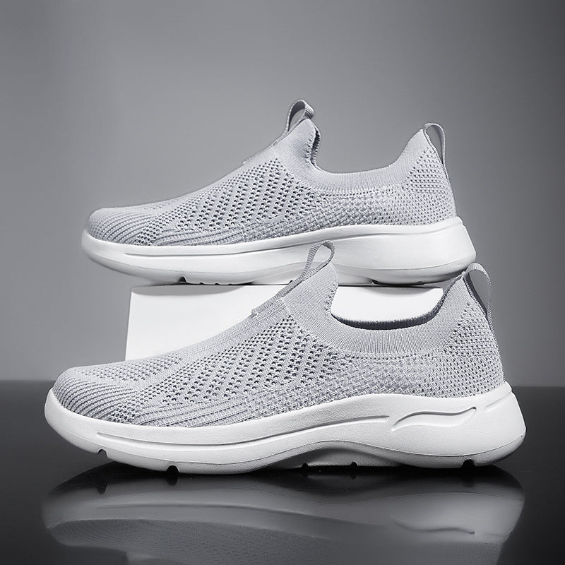 Damen Atmungsaktive Strick-Sneaker mit elastischem Schaft und rutschfester Sohle EB