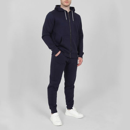 Herren Sportliches Jogginganzug-Set mit praktischen Taschen und hohem Kragen EB