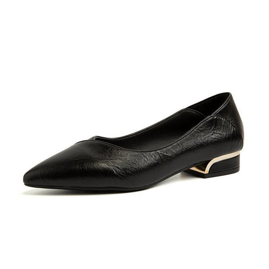 Damen elegante Spitze Ballerinas mit modischem Absatz EB