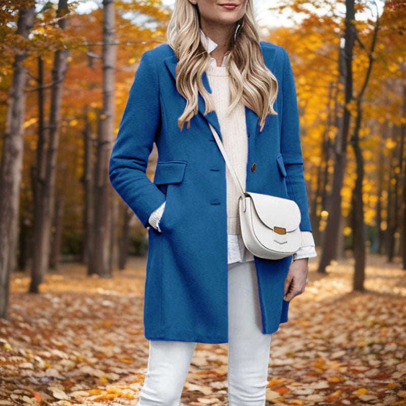 Damen Eleganter Wollmantel EB