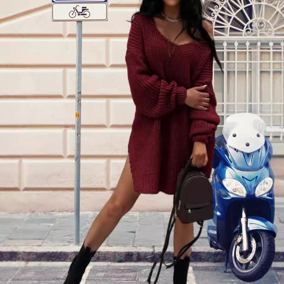 Damen Oversized Strickpullover im lässigen Design EB