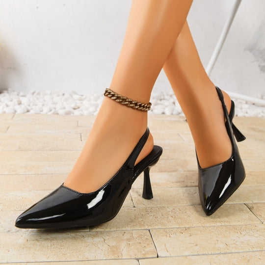 Damen Slingback-Pumps mit eleganter Schleifenapplikation EB