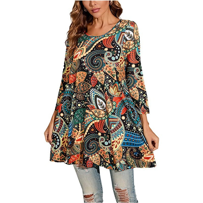 Damen Tunika mit einzigartigem Mandala-Druck EB