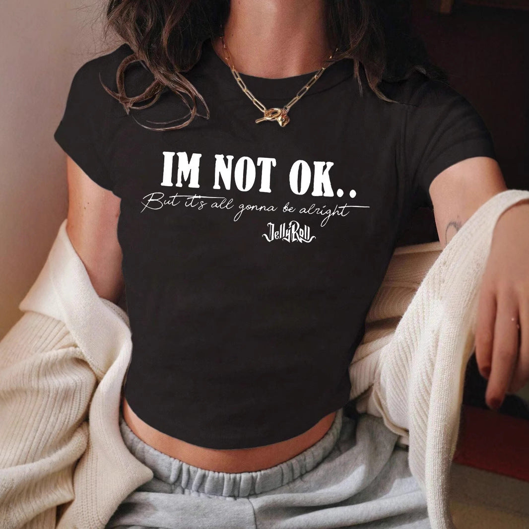 Damen Crop-Shirt mit inspirierendem Schriftzug EB