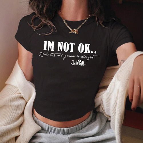 Damen Crop-Shirt mit inspirierendem Schriftzug EB