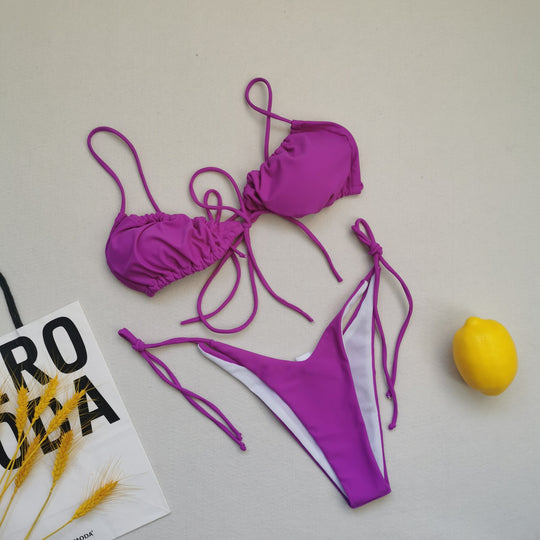 Damen Triangel-Bikini mit regulierbaren Bindebändern EB