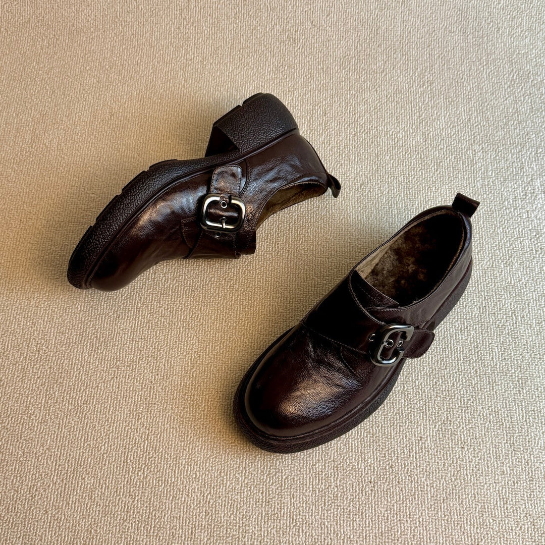 Damen Moderne Halbschuhe mit verstellbarem Riemen und bequemer Sohle EB