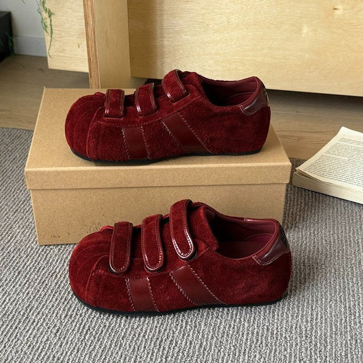 Damen Clogs mit praktischem Klettverschluss und weichem Wildlederobermaterial EB
