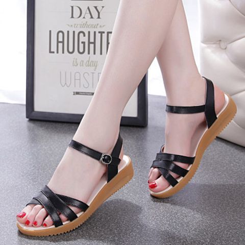 Damen Bequeme Sandalen mit elegantem Riemendesign und ergonomischer Sohle EB