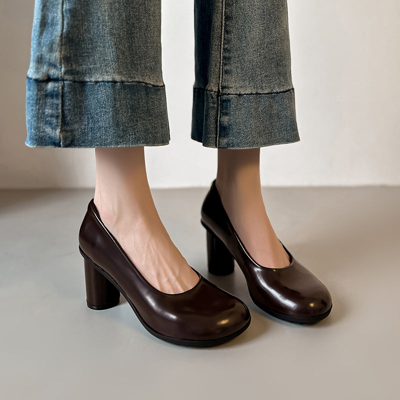 Damen Komfortable Pumps mit elegantem Blockabsatz EB