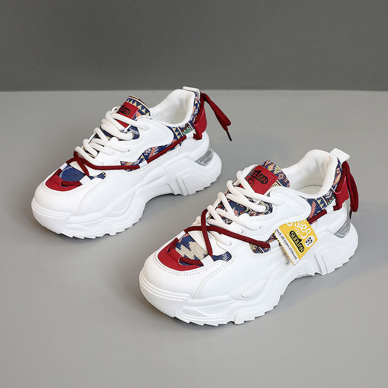 Damen modische Chunky Sneaker mit innovativem Obermaterial und sportlichem Design EB