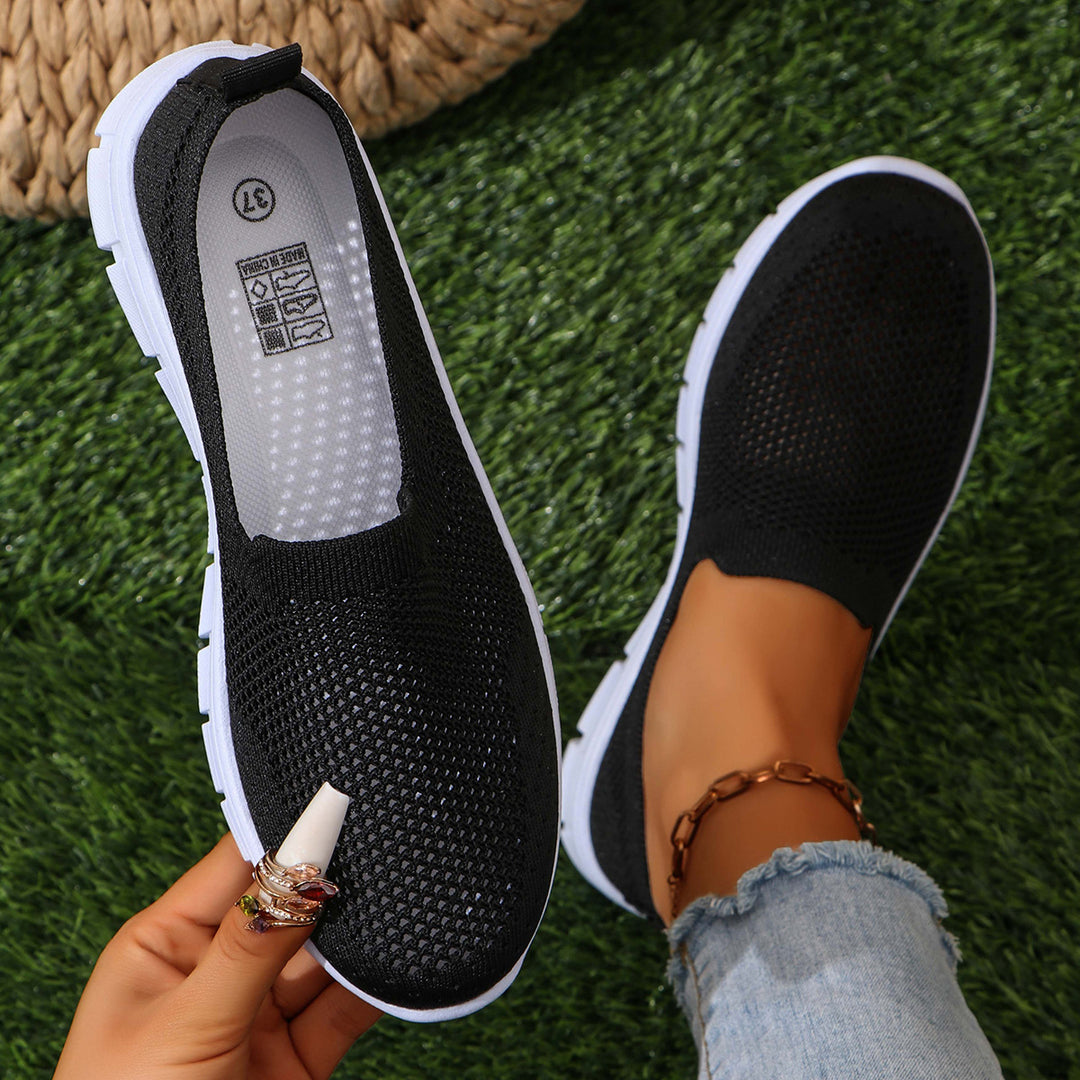 Damen Atmungsaktive Slip-On Sneakers mit flexiblem Design EB