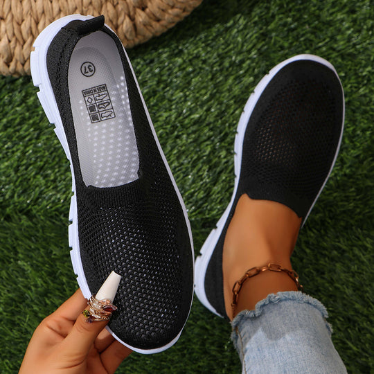 Damen Atmungsaktive Slip-On Sneakers mit flexiblem Design EB