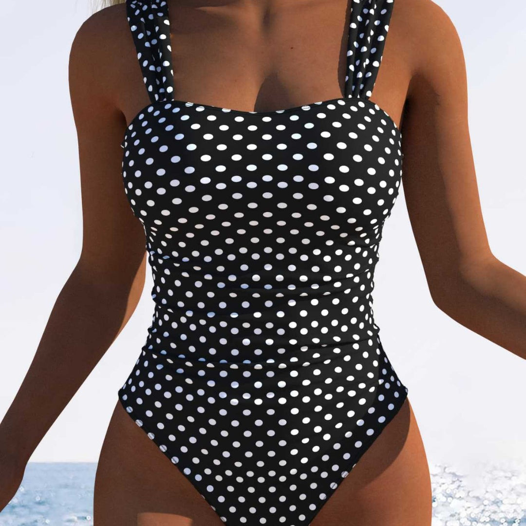Damen Einteiliger Badeanzug mit raffiniertem Punkte-Design und komfortablem Schnitt EB