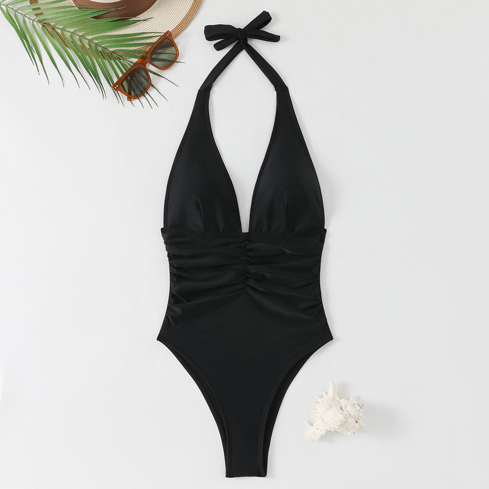 Damen Eleganter Badeanzug mit raffinierten Rüschendetails EB