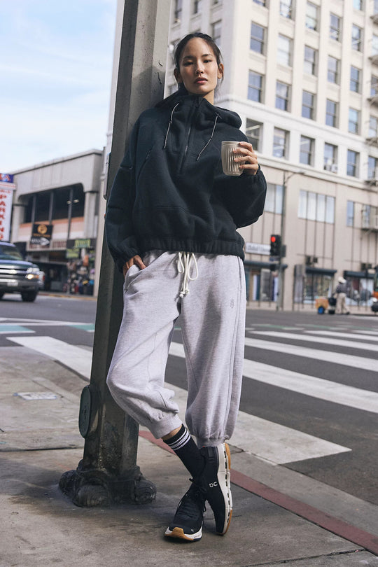 Damen Trendige Fleecejacke mit oversized Kragen EB