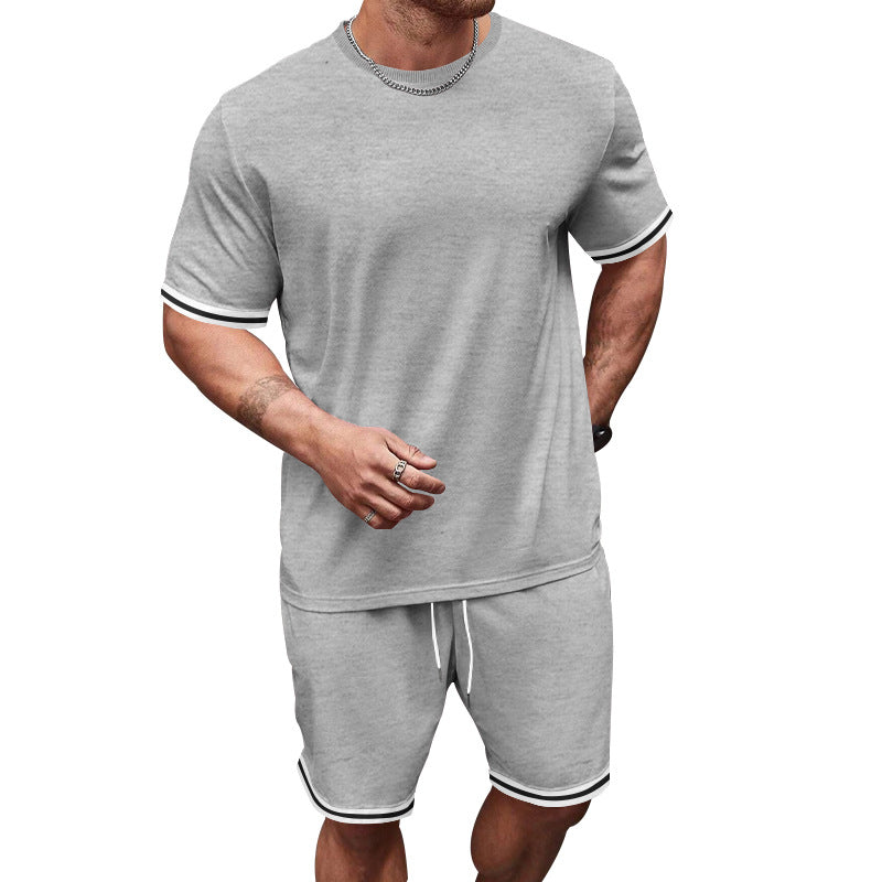 Herren Sportliches Freizeit-Set mit kontrastierenden Details EB