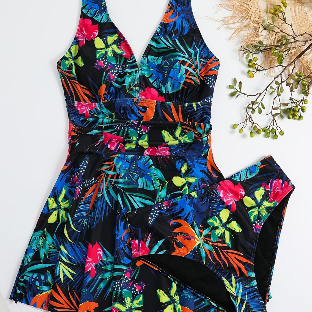 Damen Schwimmanzug mit elegantem Wickeldesign EB