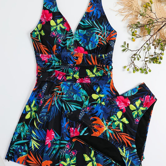 Damen Schwimmanzug mit elegantem Wickeldesign EB
