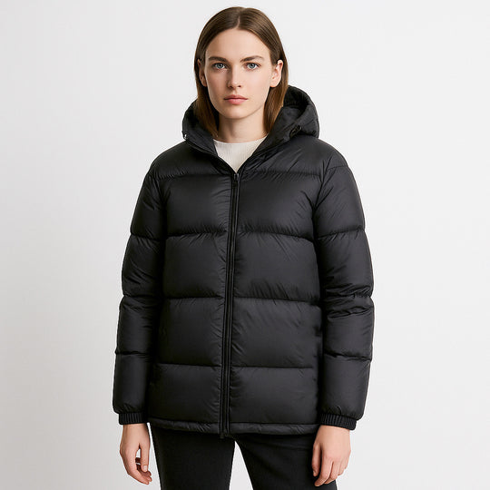 Damen leichte isolierte Winterjacke mit verstellbarer Kapuze EB