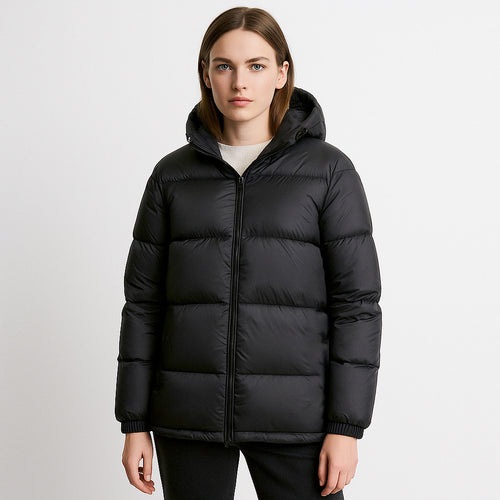 Damen leichte isolierte Winterjacke mit verstellbarer Kapuze EB