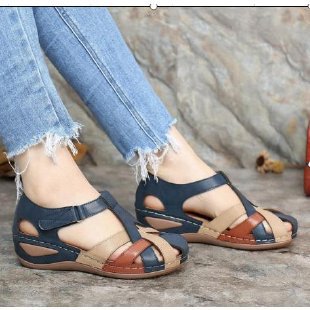 Damen Komfortable Riemensandalen mit atmungsaktiver Oberseite und gepolsterter Sohle EB