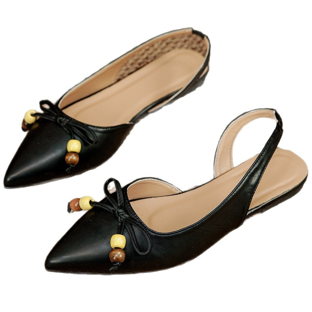 Damen Slingback Ballerinas mit trendigem Perlen-Detail EB