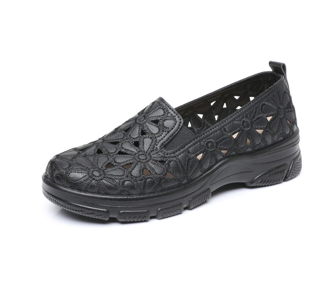 Damen Slip-On Freizeit-Schuhe mit floralem Design EB